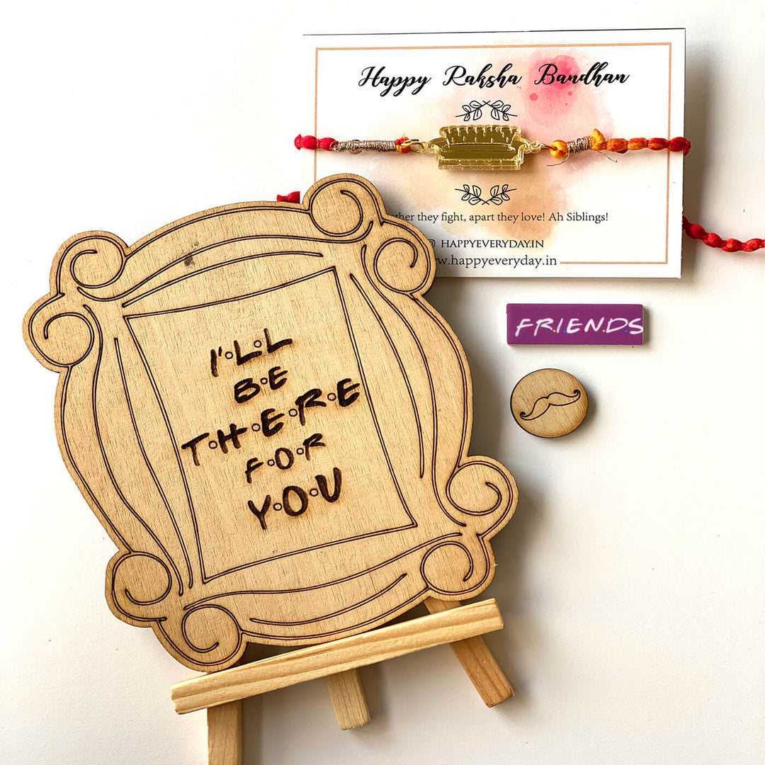 FRIENDS Themed Rakhi Gift Hamper With Roli Chawal