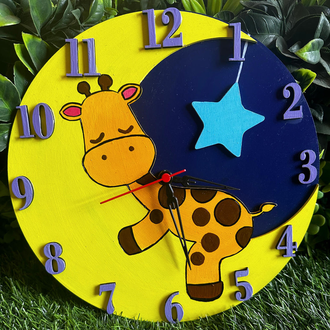 Hand Painted Wall Clock For Kids