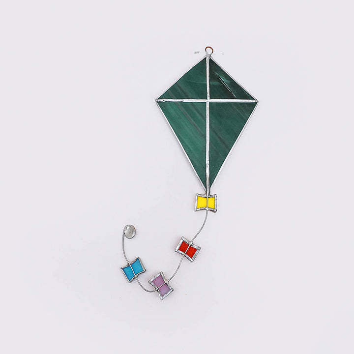 Handcrafted Stained Glass Hanging Suncatcher Kite