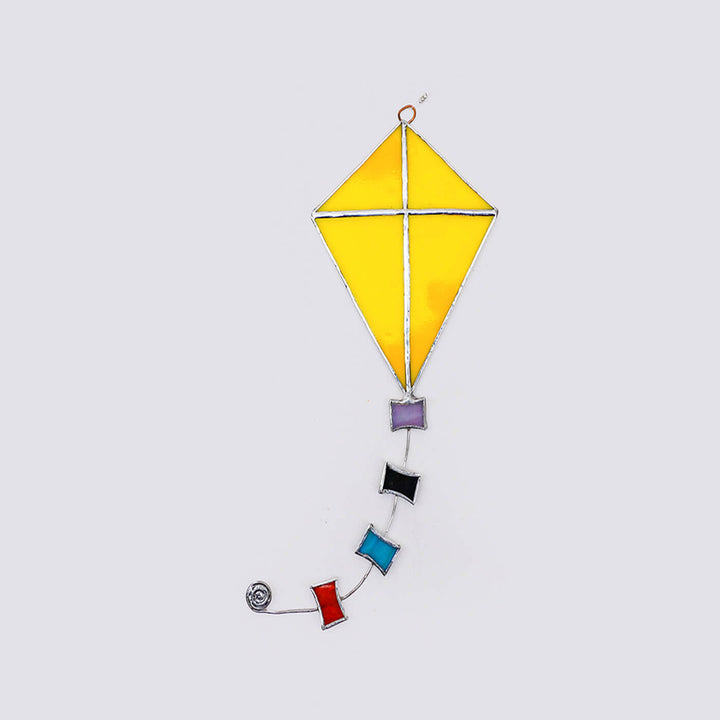 Handcrafted Stained Glass Hanging Suncatcher Kite