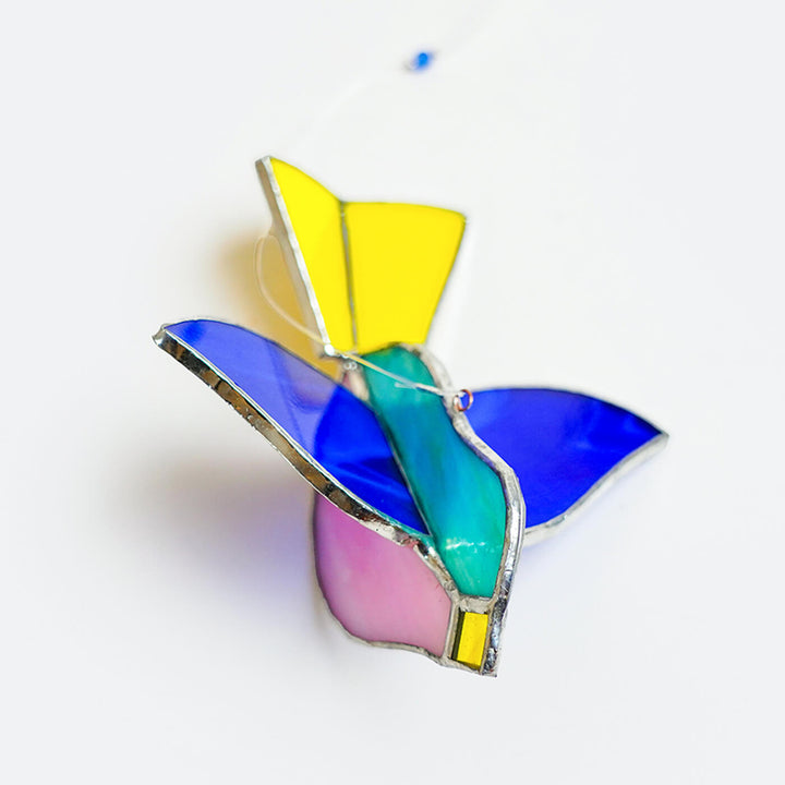 Handcrafted Stained Glass Hanging Suncatcher Small Bird