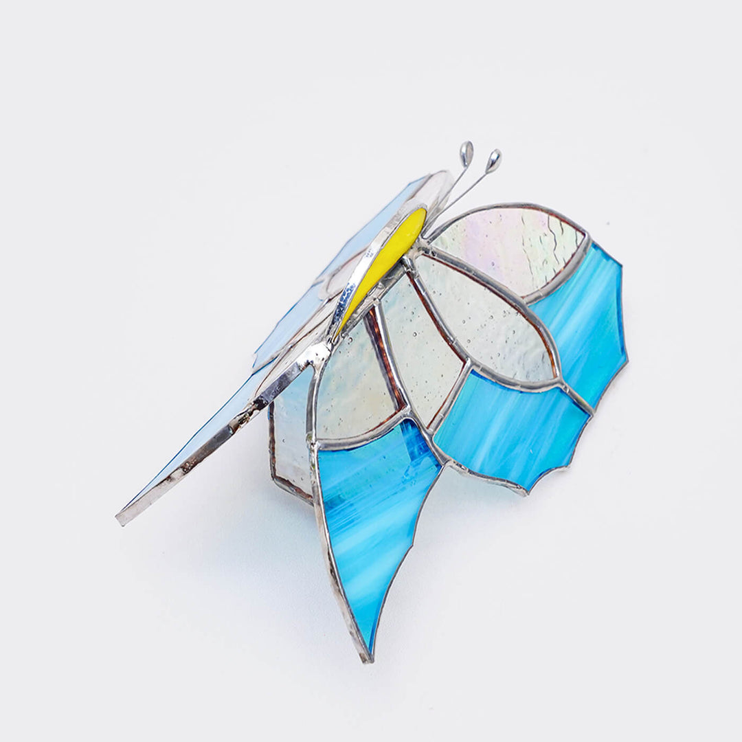 Handcrafted Stained Glass Butterfly Tealight Holder