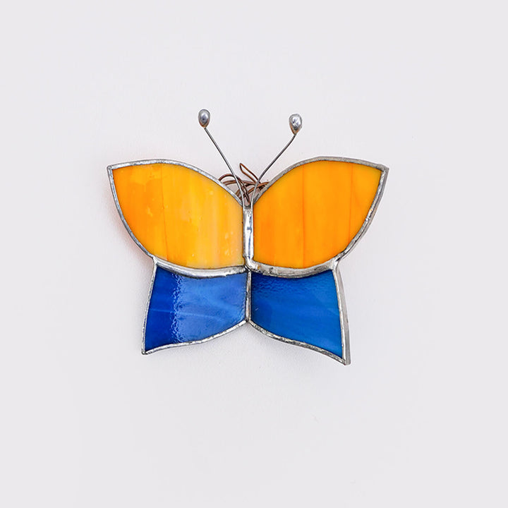 Handcrafted Stained Glass Hanging Suncatcher Butterfly - Zwende