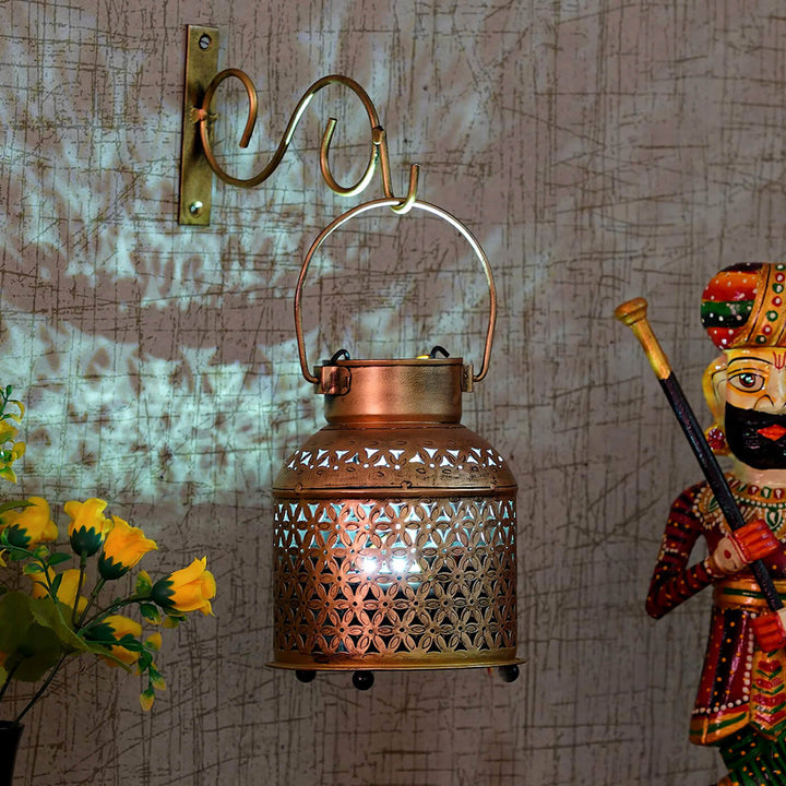Handcrafted Iron Hanging Dhoop Pot & Tealight Holder - Zwende