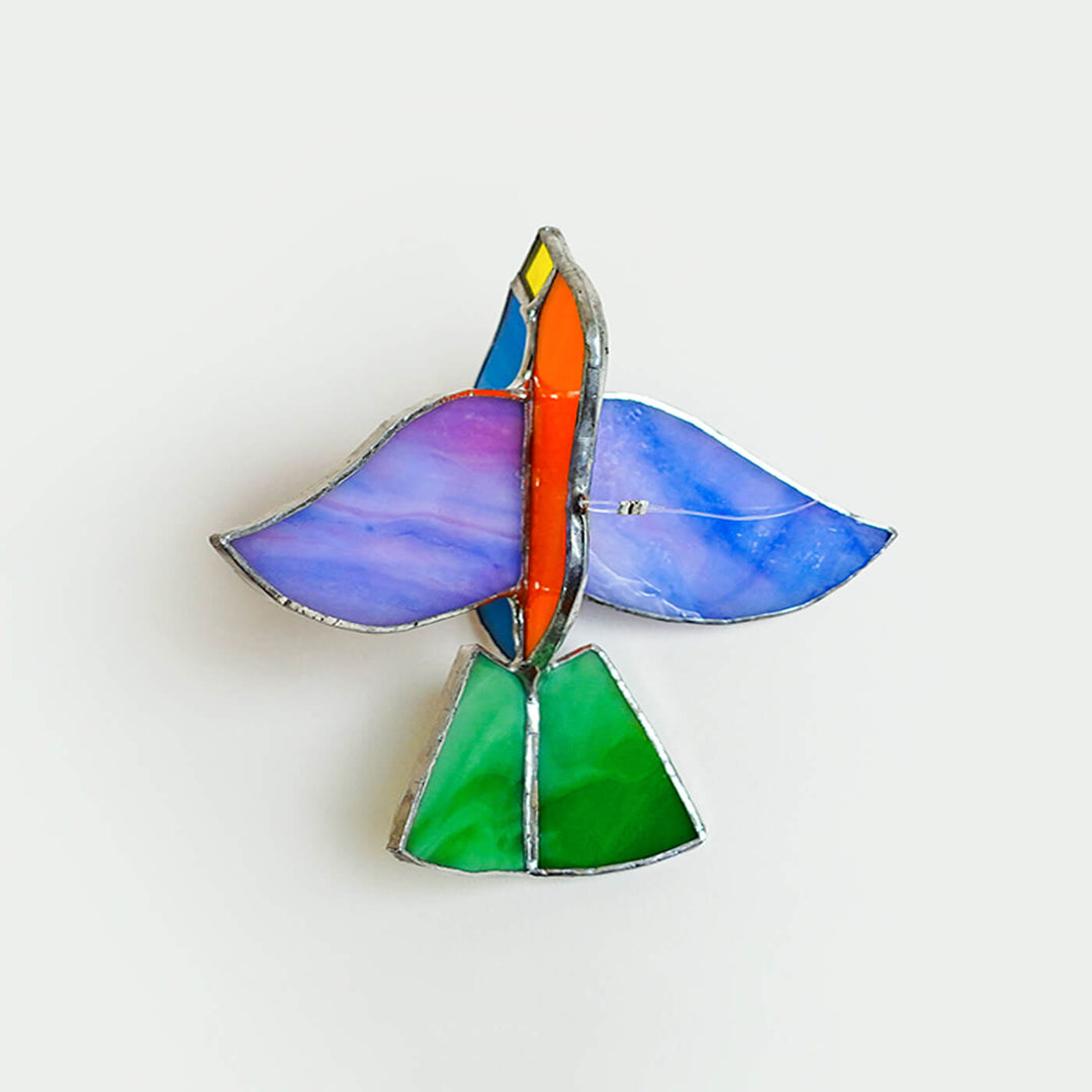Handcrafted Stained Glass Hanging Suncatcher Small Bird