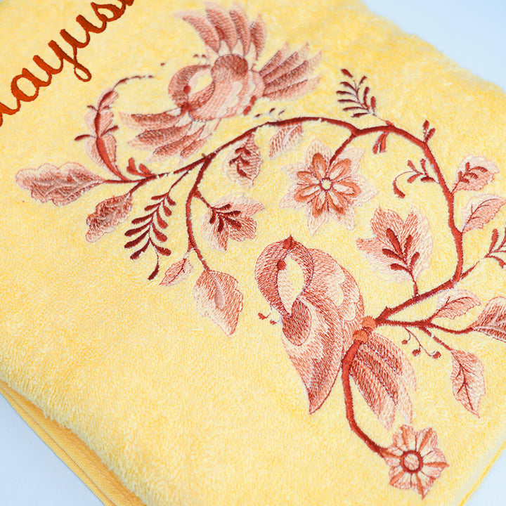 Embroidered Personalized Egyptian Cotton Couple Towel | Set of 4