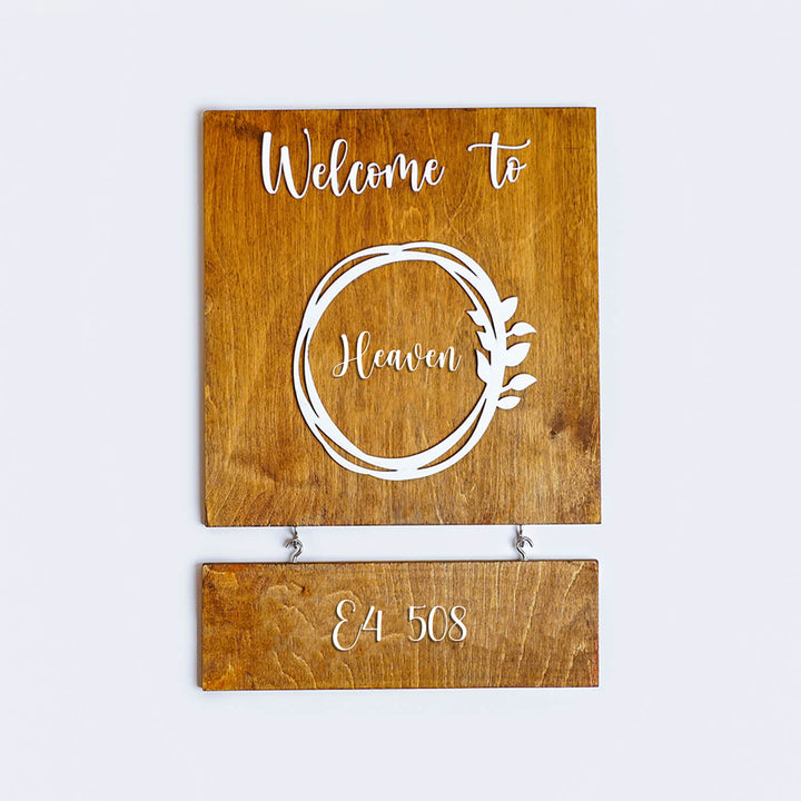 Rectangular Welcome Home Nameplate