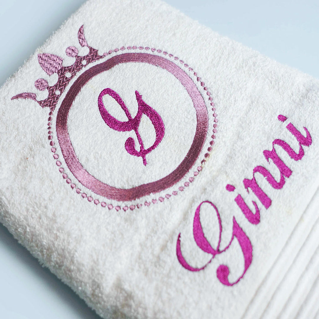 Embroidered Personalized Egyptian Cotton Couple Towel | Set of 6
