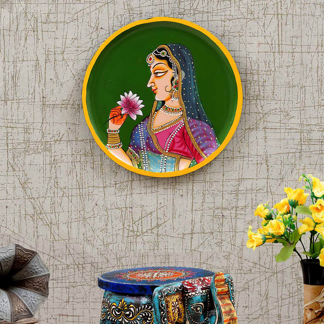 Handpainted Rajasthani MDF Wall Plate