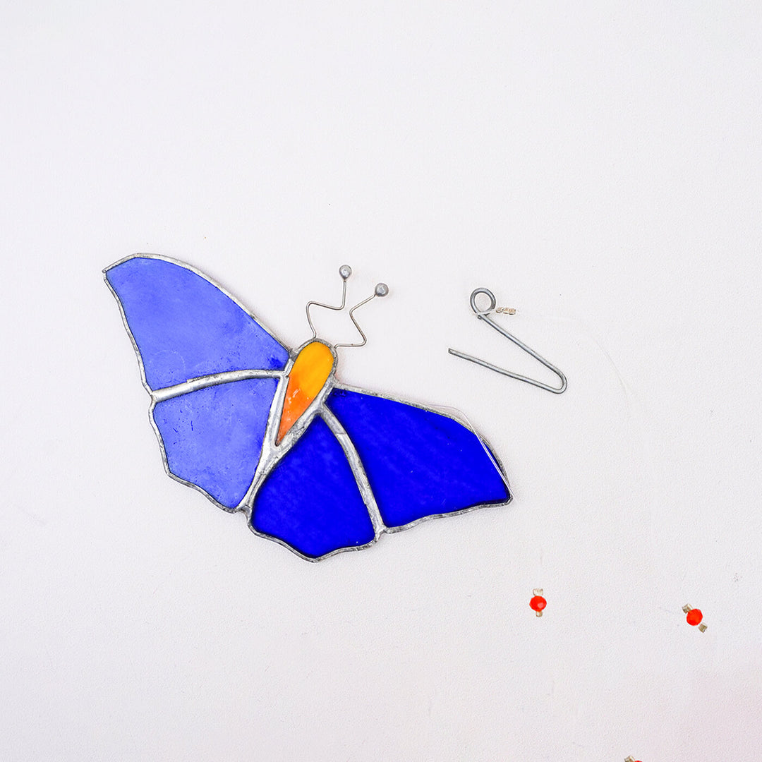 Handcrafted Stained Glass Hanging Suncatcher Butterfly