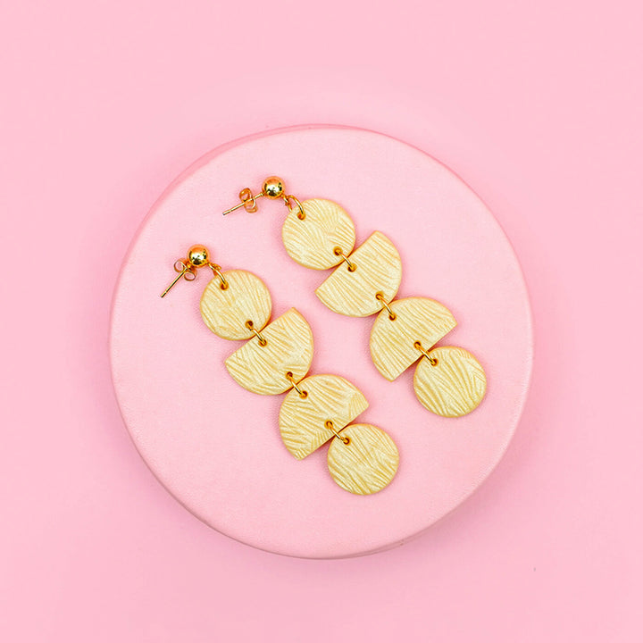 Handmade Clay Mystical Moon Earrings