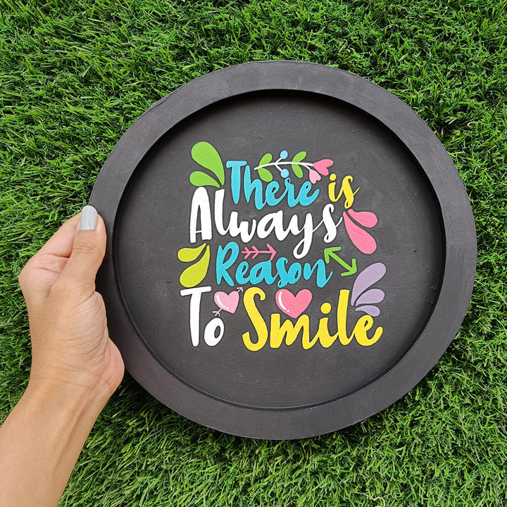 Customisable 'Reason To Smile' Handpainted Wall Plate