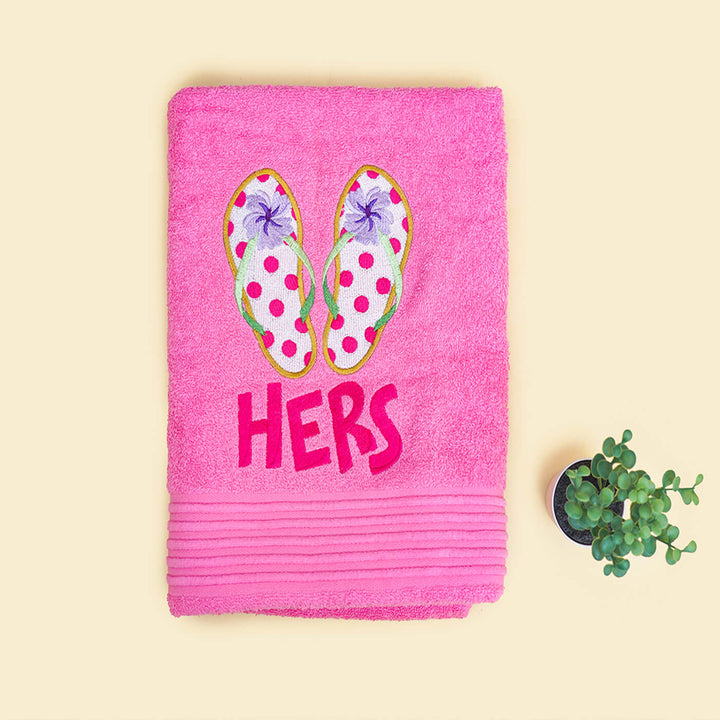 Embroidered Personalized Egyptian Cotton Couple Towel