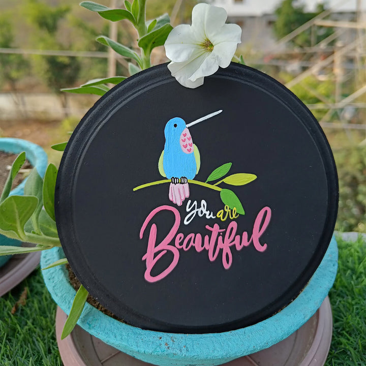 You Are Beautiful Handpainted Wall Plate