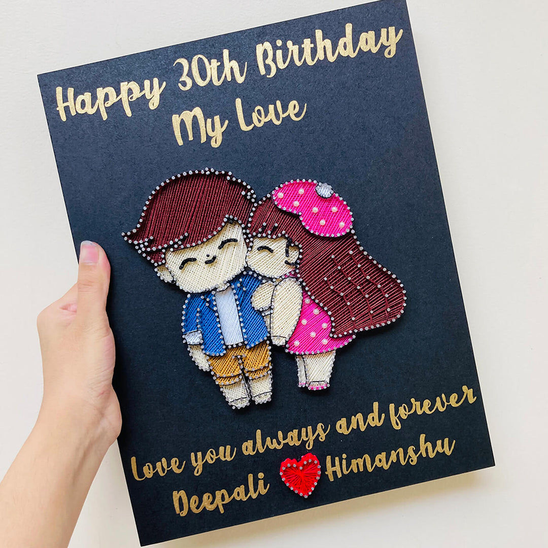 Birthday Gift String Art Nameplate For Couples