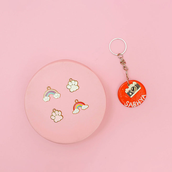 Handmade Keychain with Customizable Charms