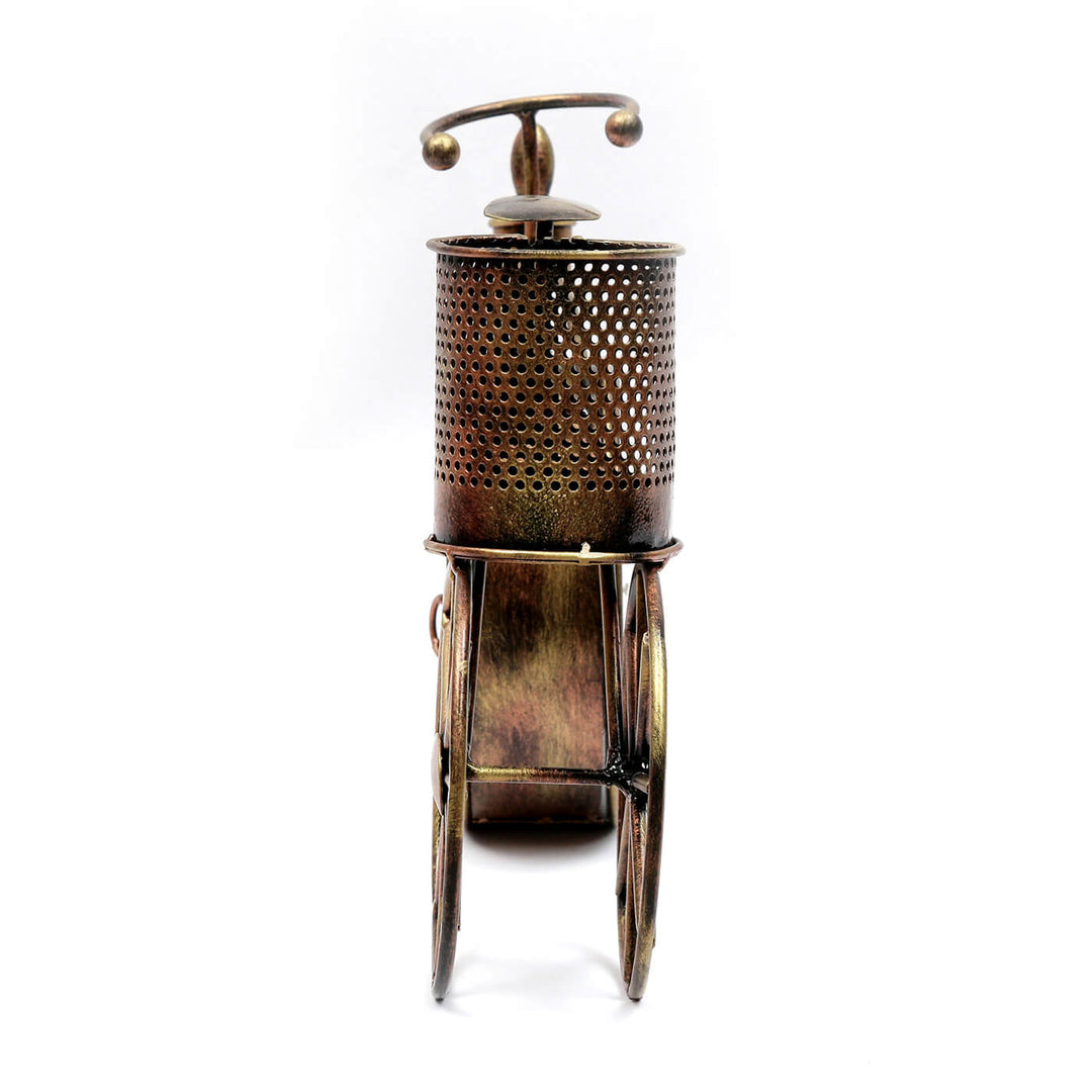 Handcrafted Iron Pen Stand & Table Clock