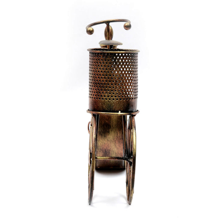 Handcrafted Iron Pen Stand & Table Clock