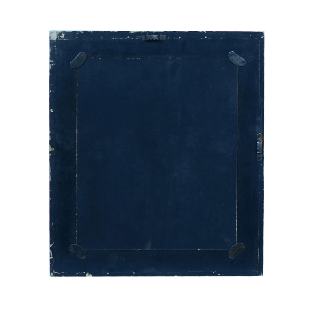 Handpainted Rectangle Wooden Mirror | 13.5 x 15.5 Inches