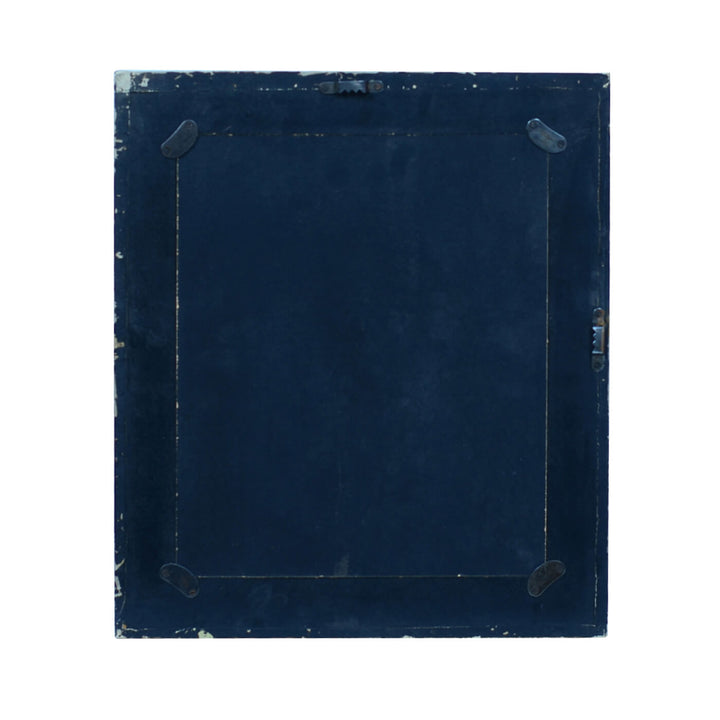 Handpainted Rectangle Wooden Mirror | 13.5 x 15.5 Inches
