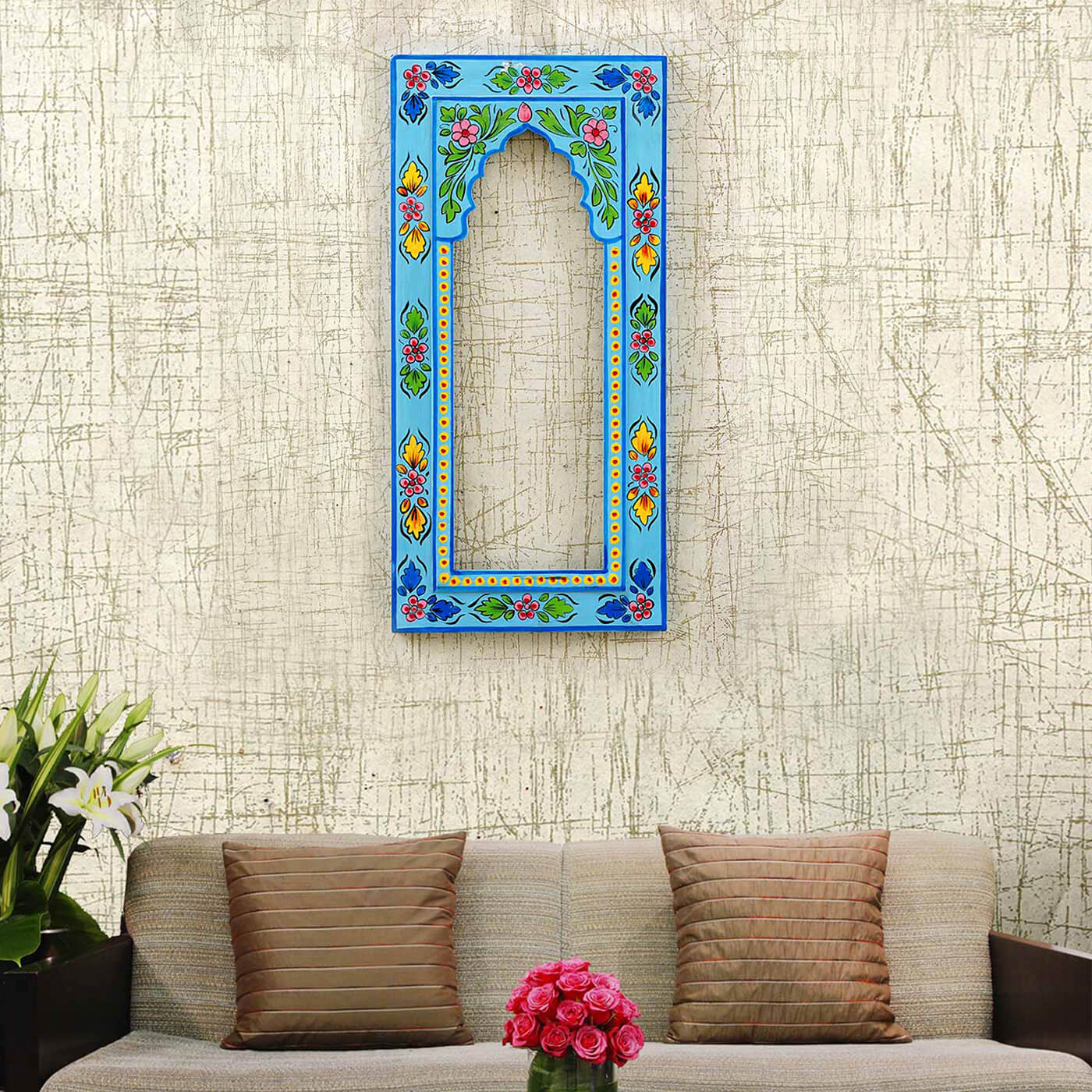 Buy Handpainted Rectangle MDF Frame Online On Zwende