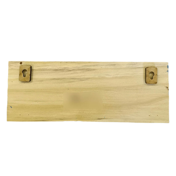 Personalised Handpainted Name Plate For Couples - Back View Showing Hanging Hardware