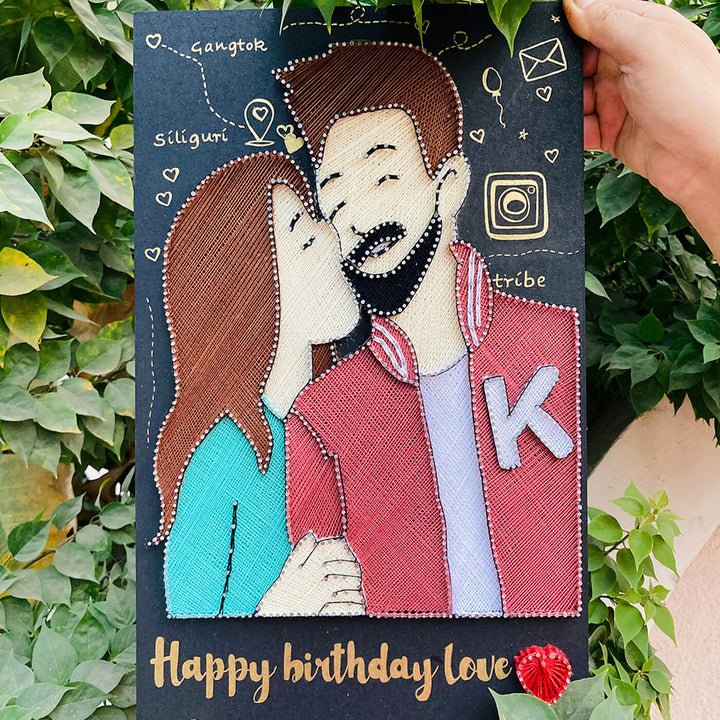 Birthday Gift String Art Nameplate For Couples
