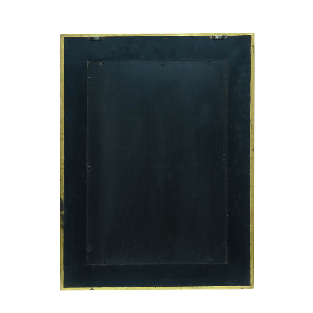 Handpainted Rectangle Wooden Mirror | 17.5 x 23.5 Inches