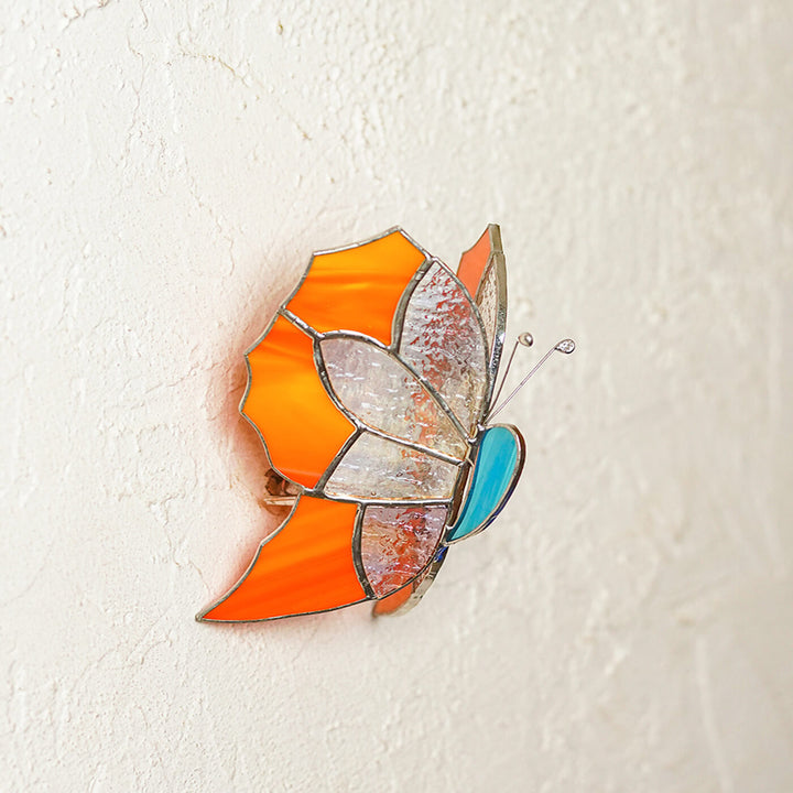 Handcrafted Stained Glass Butterfly Tealight Holder - Zwende