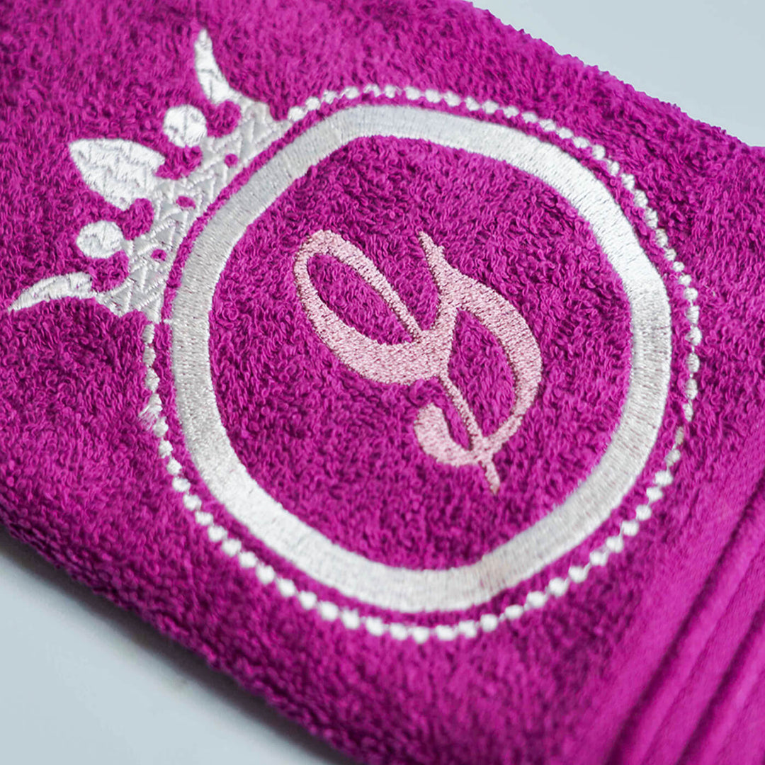 Embroidered Personalized Egyptian Cotton Couple Towel | Set of 6