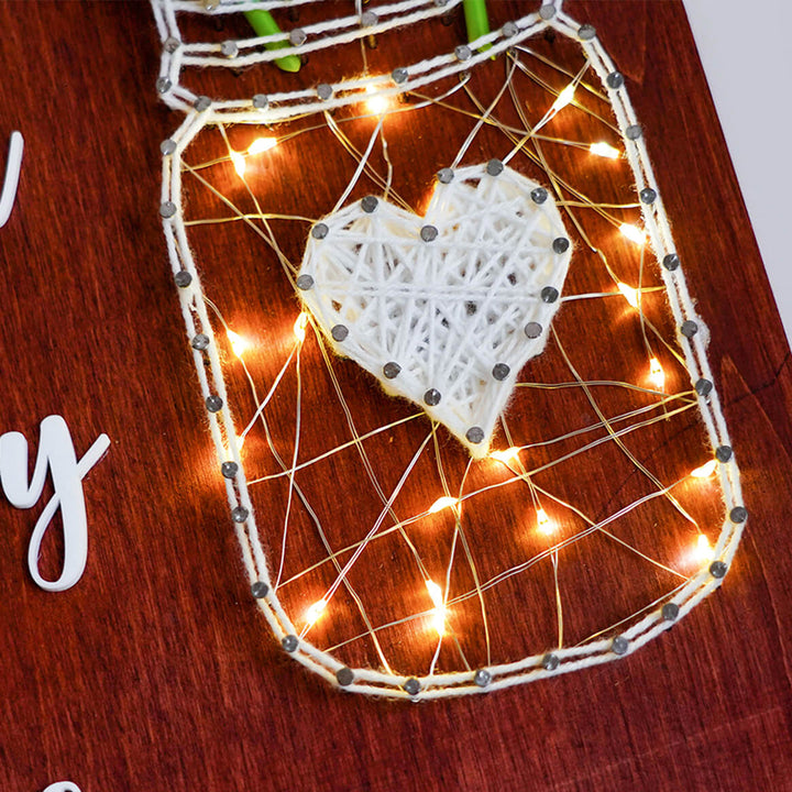 String Art Mason Jar Nameplate