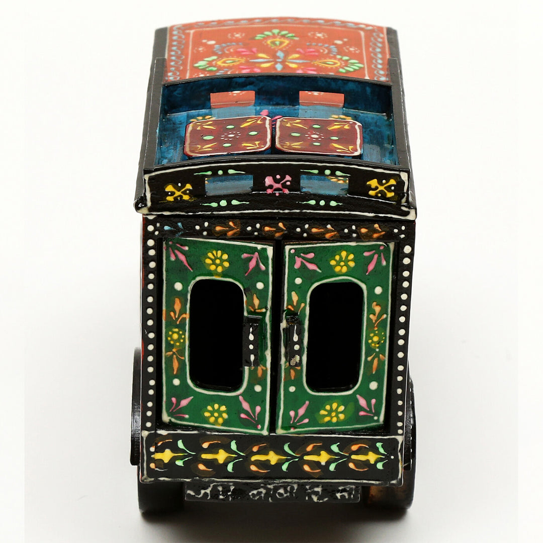 Handpainted Wooden Showpiece Vintage Car - Zwende