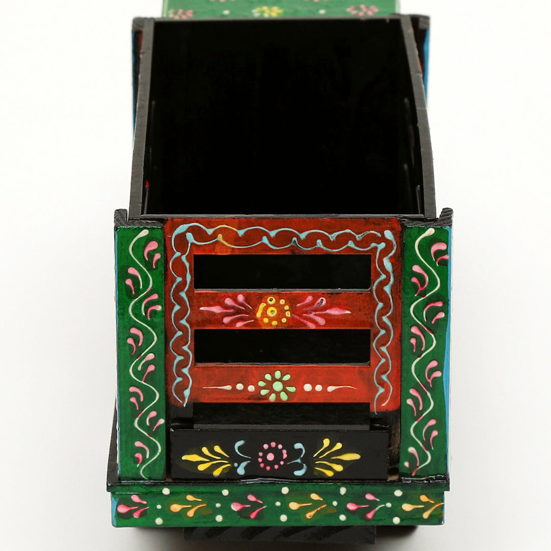 Handpainted Wooden Showpiece Truck