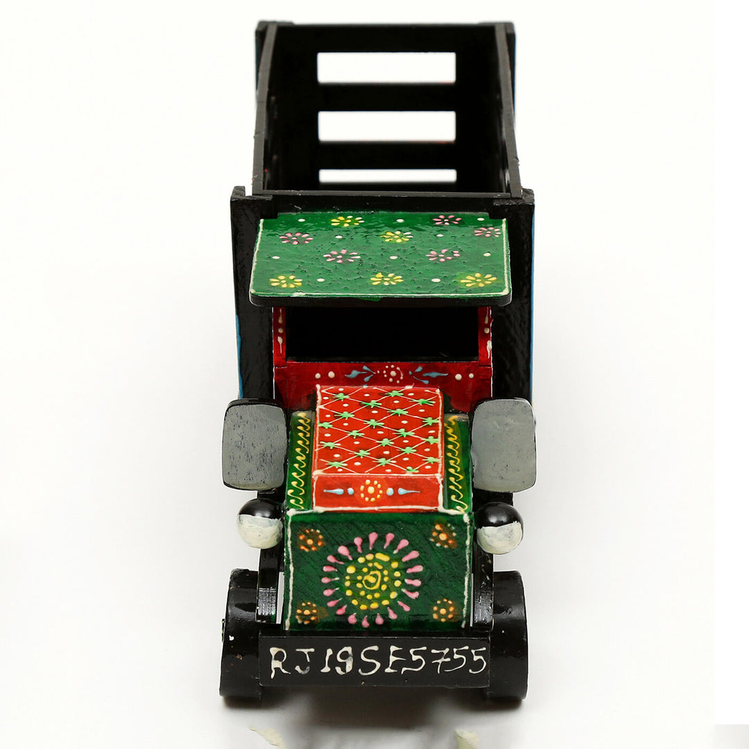 Handpainted Wooden Showpiece Truck