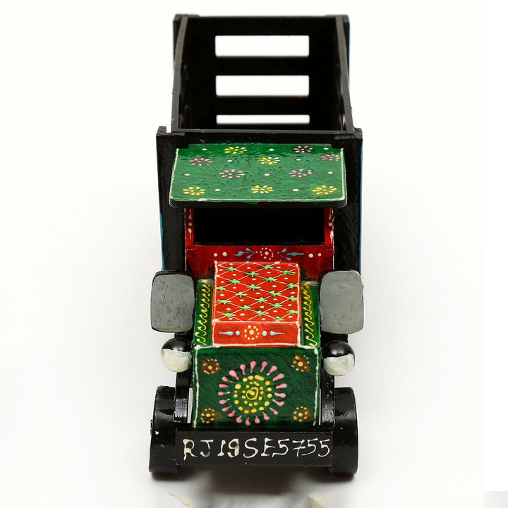 Handpainted Wooden Showpiece Truck