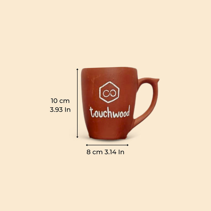 Handpainted Personalised 3D Terracotta Mug with Logo