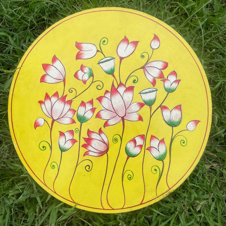 Handpainted Mango Wood Pichwai Wall Plate