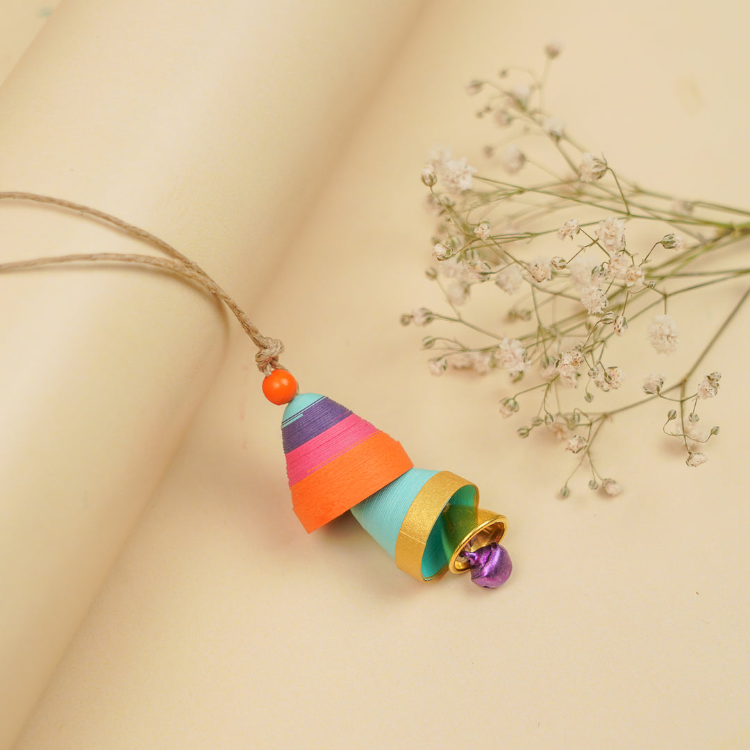 Handmade Paper Quilled Multicolour Bhaiya Bhabhi Rakhi With Roli Chawal | Set Of 2