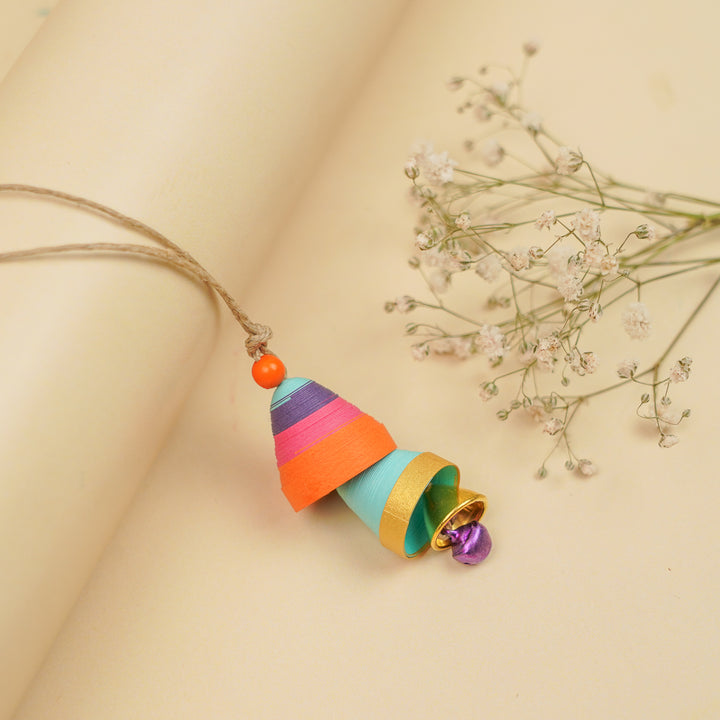 Handmade Paper Quilled Multicolour Bhaiya Bhabhi Rakhi With Roli Chawal | Set Of 2