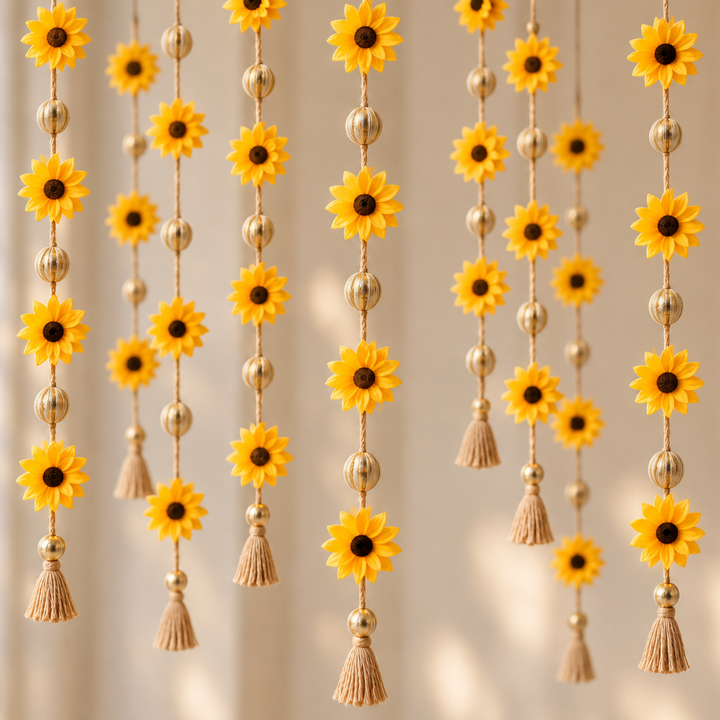 Handmade Sunflower Suryakanti Upcycled Areca Nut Wall Hanging