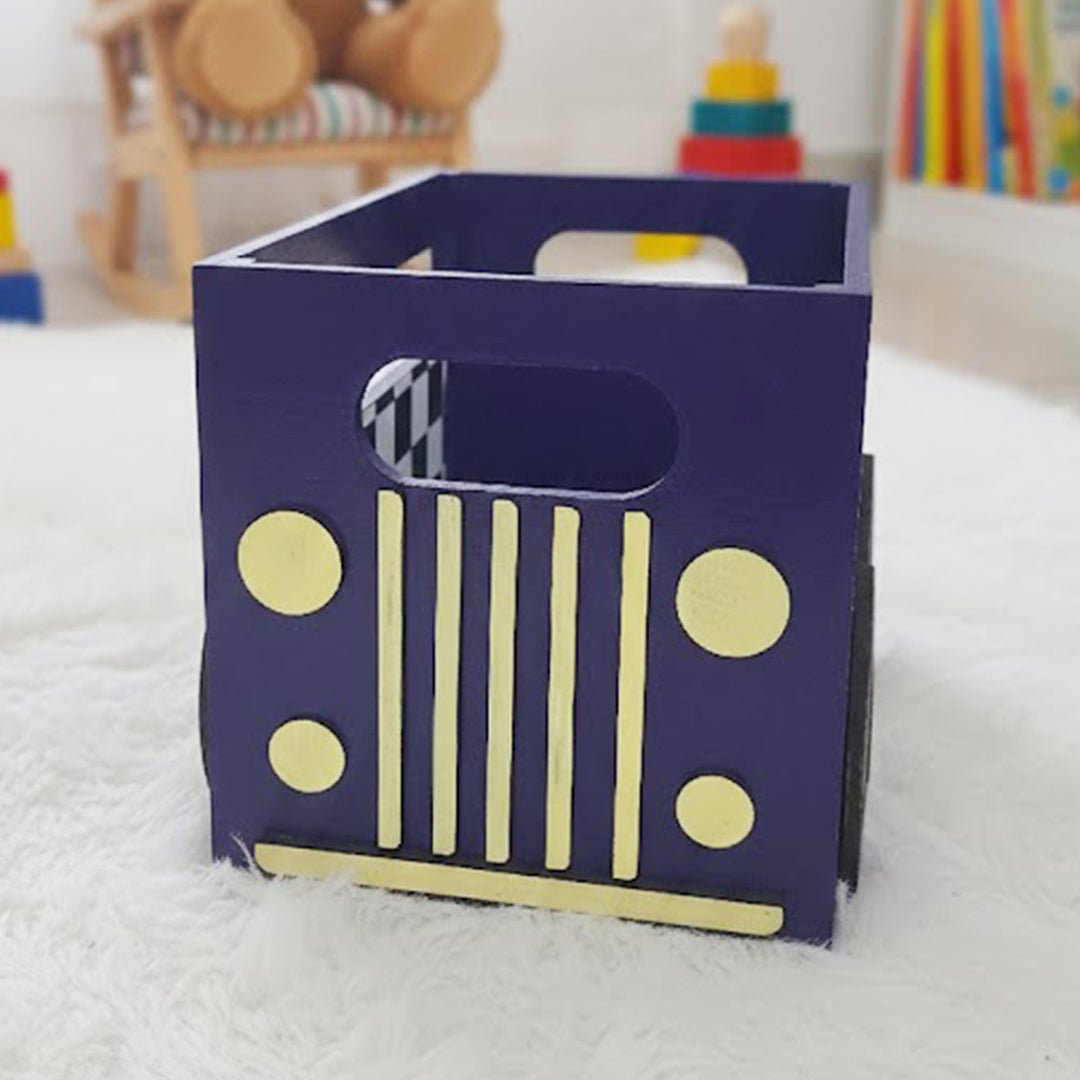 Purple Bus Personalized Handmade Book Box