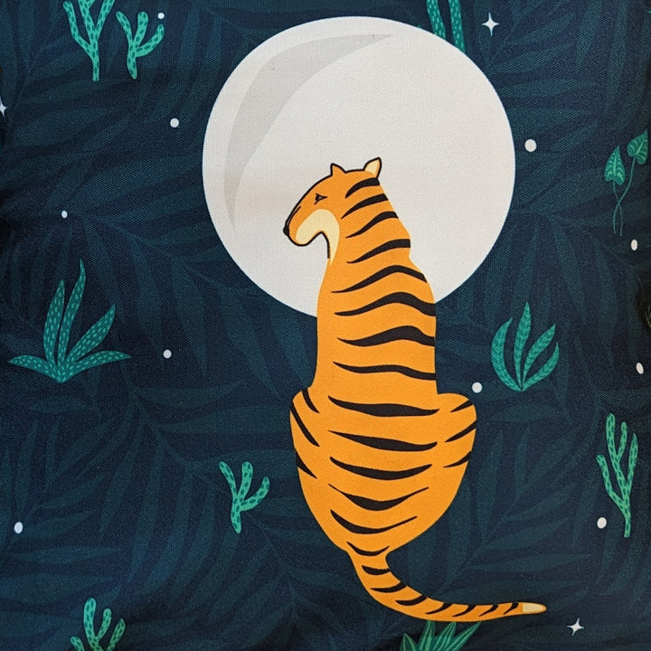 16 Inch | Printed Sundarban Mist Sitting Tiger Cushion Cover