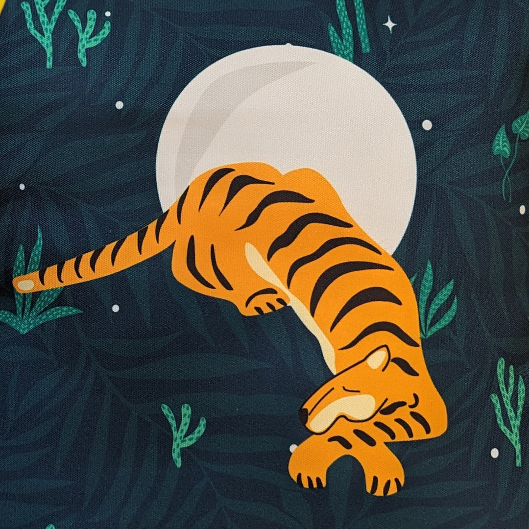 16 Inch | Printed Sundarban Mist Resting Tiger Cushion Cover