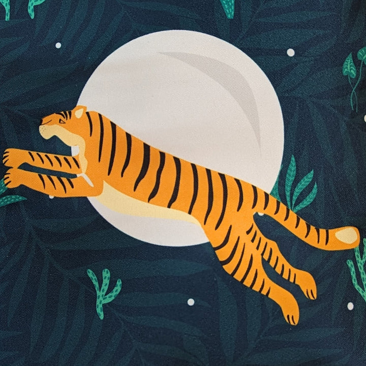 16 Inch | Printed Sundarban Mist Pouncing Tiger Cushion Cover