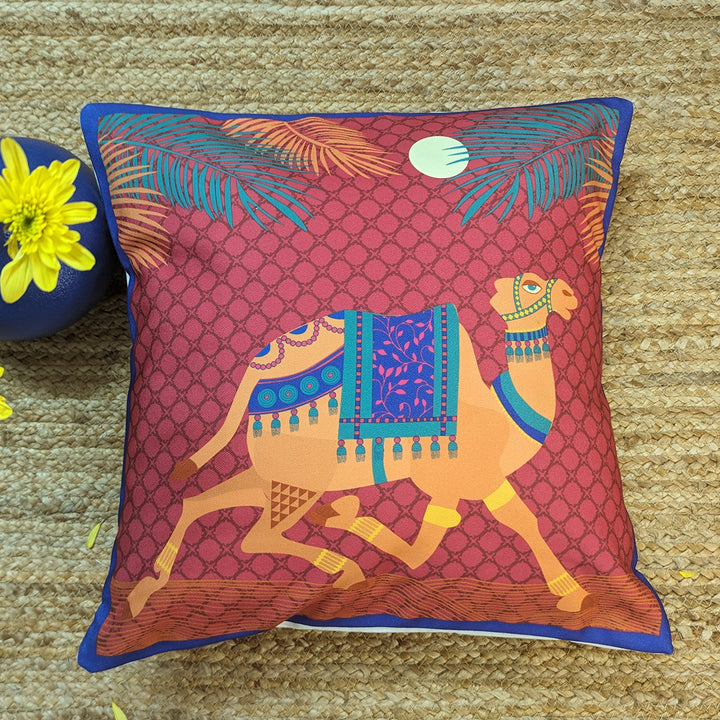 16 Inch | Printed Camel of Thar Cushion Cover