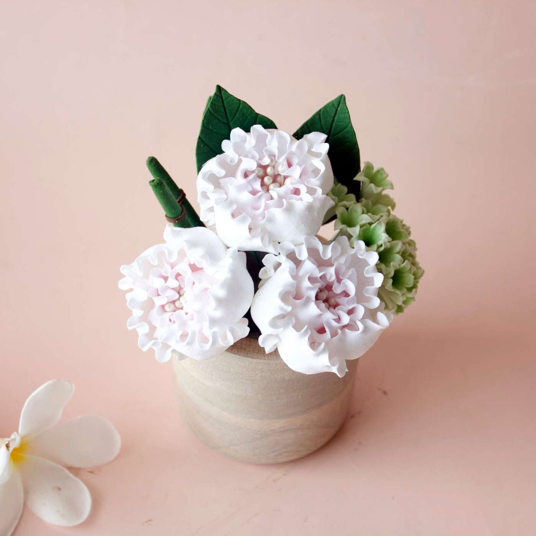 Handmade Paionia Realistic Deco Clay Centerpiece