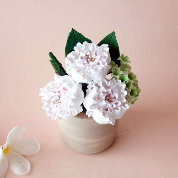 Handmade Paionia Realistic Deco Clay Centerpiece