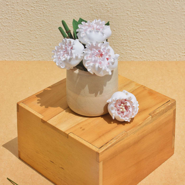 Handmade Paionia Realistic Deco Clay Centerpiece