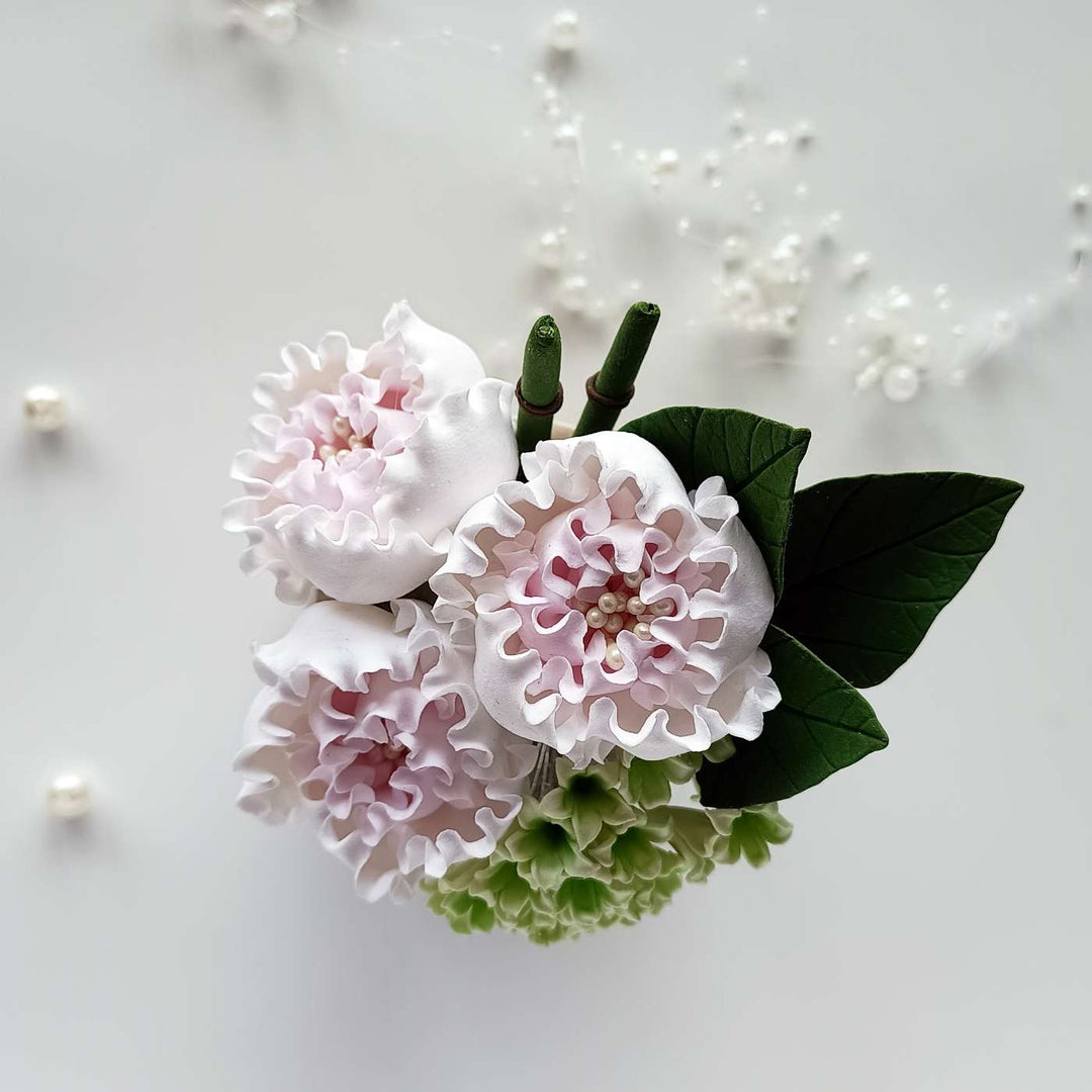Handmade Paionia Realistic Deco Clay Centerpiece