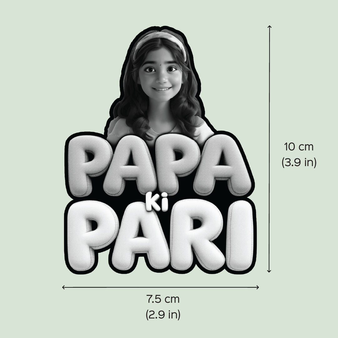 Photo Personalized "Papa Ki Pari" Acrylic Fridge Magnet